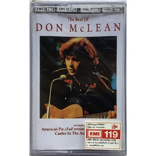 Cassette Tape เทปคาสเซ็ตเพลง The Best Of Don McLean รวม 20 เพลงฮิต ลิขสิทธิ์ ซีล American Pie Castles In The Air Vincent