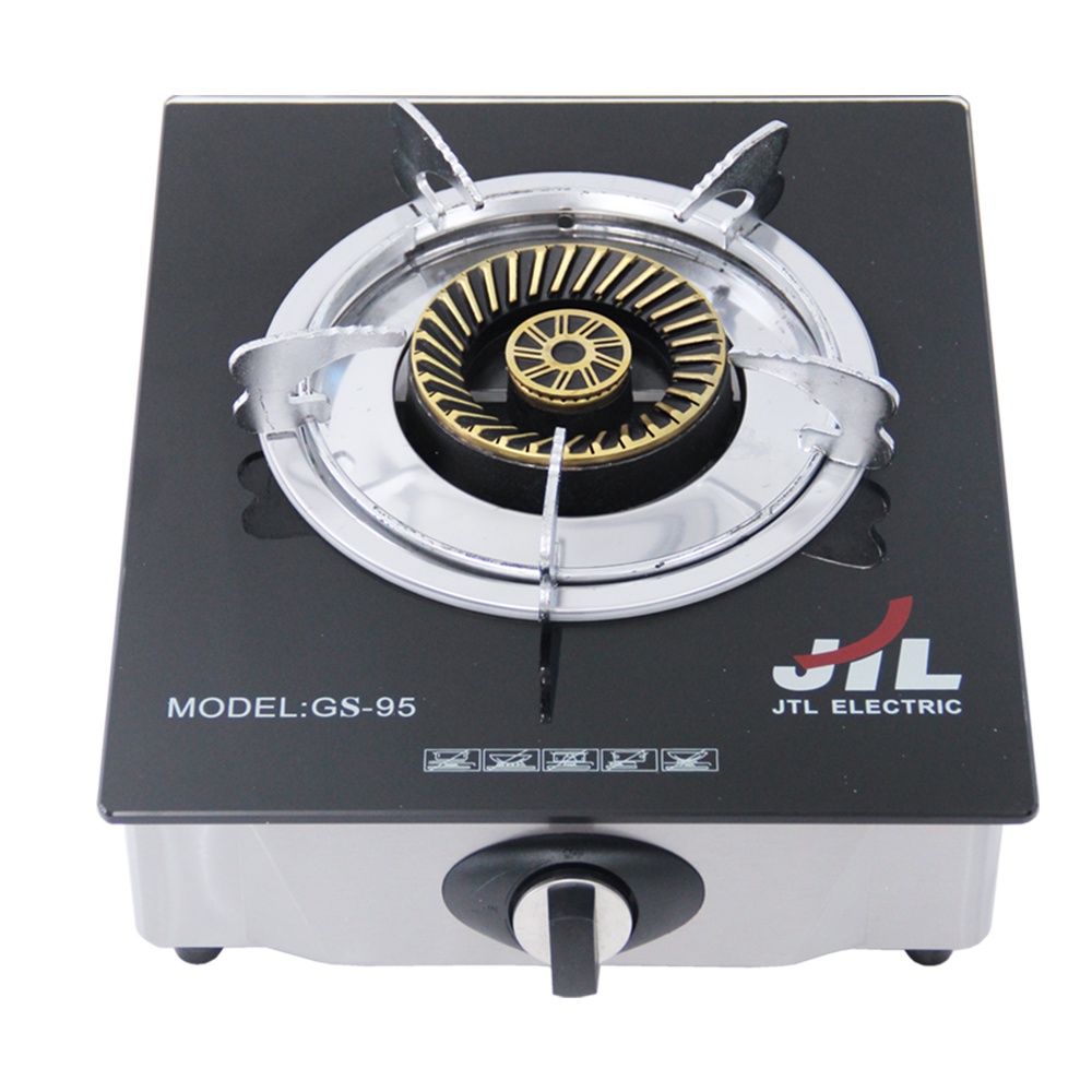 JTL เตาแก๊สหัวเดี่ยว เตาแก๊สกระจกนิรภัย หัวทองเหลือง เตาก๊าซ เตากระจก เตาแก๊ส GS-95