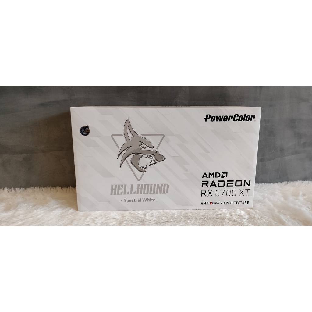 การ์ดจอ POWER COLOR HELLHOUND WHITE RX 6700XT 12G สีขาวไฟสวย ประกัน SVOA หมด 28/06/2024