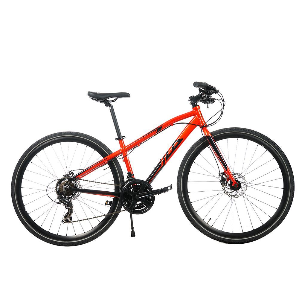 จักรยานเสือหมอบ จักรยานเสือหมอบ LA FAST 700C 21SP สีดำ/ส้ม จักรยาน กีฬาและฟิตเนส ROAD BIKE LA FAST 700C 21SP BLACK/ORANG