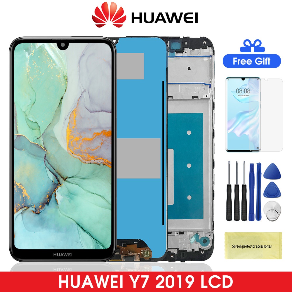 Y7 Prime 2019 หน้าจอสัมผัส LCD สําหรับ HUAWEI Y7 2019 HUAWEI Y7 Pro 2019 DUB-LX3 LX1 L23 L21