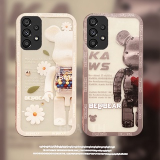 2022 เคสโทรศัพท์มือถือ TPU ใสแบบนิ่มลายการ์ตูนหมีน่ารักกันกระแทกสําหรับเคส Samsung Galaxy A53 A73 A13 A23 A33 M33 M23 4G 5G เคสโทรศัพท์ GalaxyA53