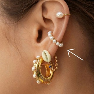 ○○○ ต่างหูหนีบไข่มุก • Pearl Ear cuff