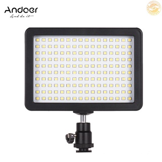 ELT Andoer Portable 160pcs LED Video Light Lamp 5600K Color Temperaure with Dimmable Switch Ultra Bright Camera Lighting Panel 3 Filters for Photo Video Photography for DSLR Cameras &amp; Camcorders