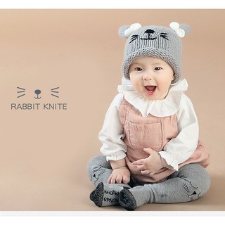 หมวกไหมหูกระต่ายผูกโบว์น่ารัก
