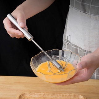 HotMind ตะกร้อตีไข่ ที่ตีฟองกึ่งอัตโนมัติแบบมือกด  จัดส่งคละสี  Push Down Whisk