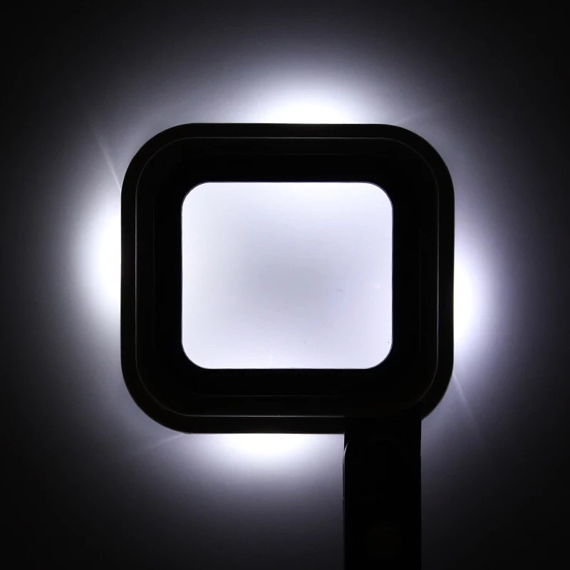 8LED(ไฟขาว/ไฟน้ำเงิน)แว่นขยายพับเก็บได้ แบบDualแก้ว กำลังขยาย 10x/15x/20x รุ่น TH8016