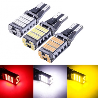 หลอดไฟ LED T15 W16W 4014 45SMD W5W ไฟสัญญาณ LED สีขาวสว่างพิเศษสําหรับติดรถยนต์ DC12V 1 ชิ้น