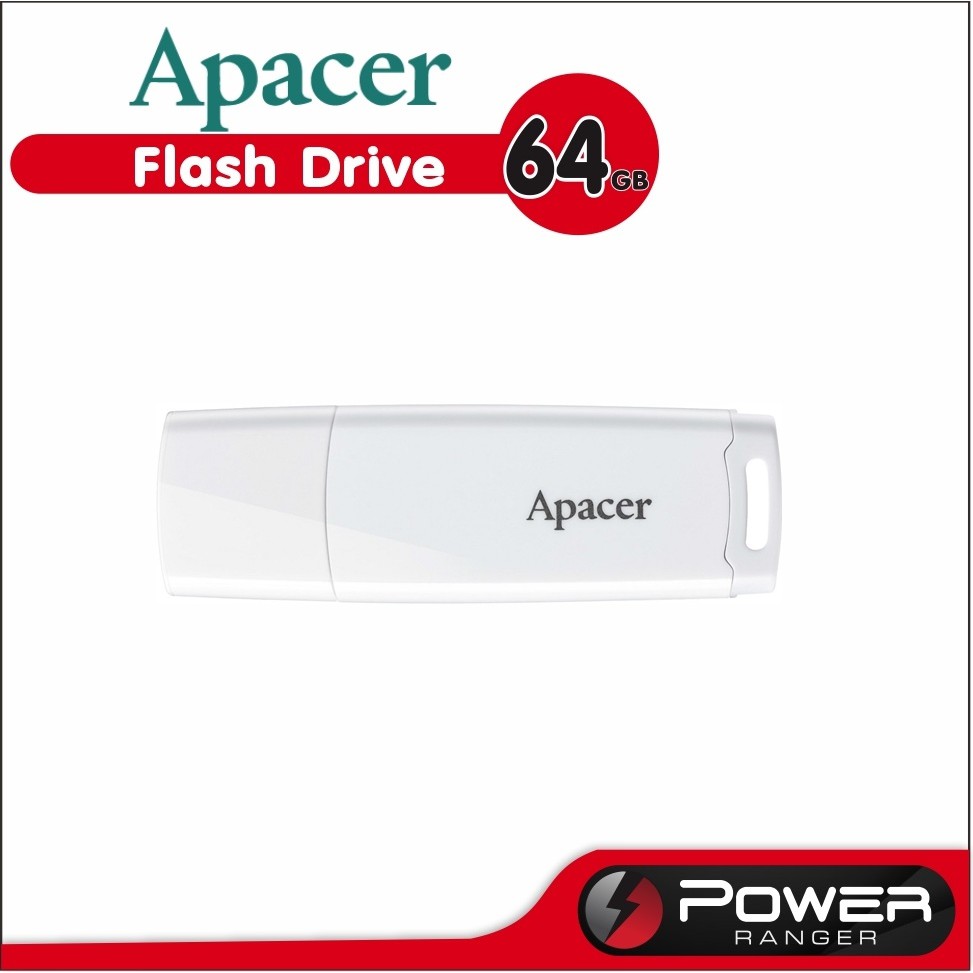 แฟลชไดร์ฟ 64GB Apacer AH336 AP64GAH336W USB 2.0 ของแท้ รับประกัน5ปี สีดำ