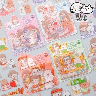 Telado สติกเกอร์ ลายการ์ตูนน่ารัก กันน้ํา DIY สําหรับติดตกแต่งโรงเรียน 27 ชิ้น ต่อถุง