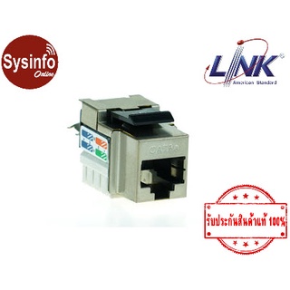 เต้ารับสายแลนแบบ RJ45 ตัวเมีย มีชีลด์ ยี่ห้อ LINK รุ่น US-1013 CAT 5E RJ45 Modular Jack ยึดเข้ากับหน้ากากและกล่อง Outlet