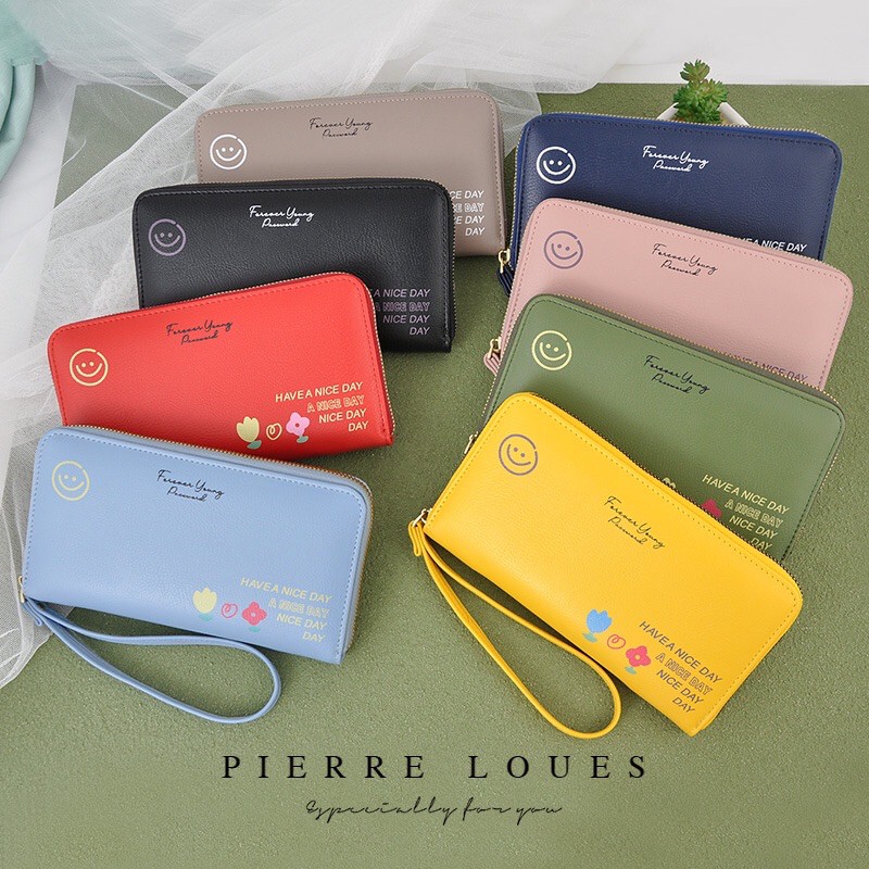 กระเป๋าสตางค์ PIERRE LOUES（Forever young） กระเป๋าสตางค์ผู้หญิงกระเป๋าสตางค์ยาว TPQ14