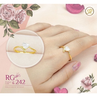 JNist แหวนเพชร ประดับเพชรสวิส CZ แหวนทอง Gold Diamond Women Ring รุ่น RG242