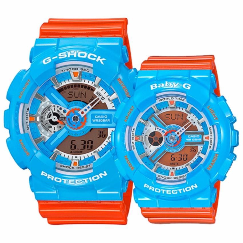 Casio G-shock นาฬิกาคู่รัก G-shock & Baby-G นาฬิกาข้อมือผู้ชายและผู้หญิง รุ่น GA-110NC-2A & BA-110NC
