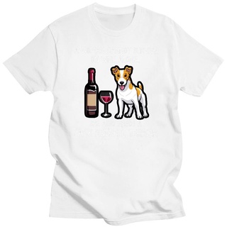 [COD]เสื้อยืดแขนสั้น พิมพ์ลาย On Wine Alone She Needs A Jack Russell Terrier แฟชั่นฤดูร้อน สําหรับผู้ชาย