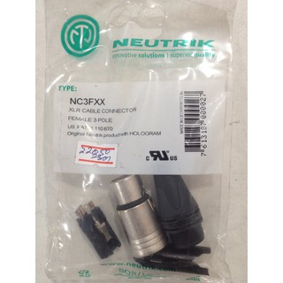 XLR แจ็คแคนนอนFemaleตัวเมีย Cannon jack MIC XLR Plug NEUTRIK NC3FXX XLR cable connector ตัวเมีย female 3 pole