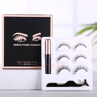 1/3 คู่แม่เหล็กขนตาปลอมชุดยาวธรรมชาติ 3D Faux แม่เหล็ก Eye Lashes ง่ายต่อการสวมใส่ Soft Mink Lashes เท็จ Bulu Mata สำหรับต่อขนตา