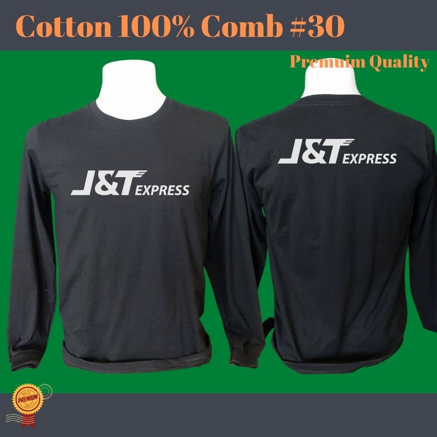 เสื้อยืด แขนยาว  J&T express เจ ที เสื้อ ขนส่ง  Cotton Comb 30 พรีเมี่ยม เนื้อผ้าดี หนานุ่มกว่า แบรน