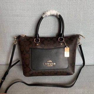 COACH  MINI EMMA SATCHEL IN SIGNATURE CANVAS