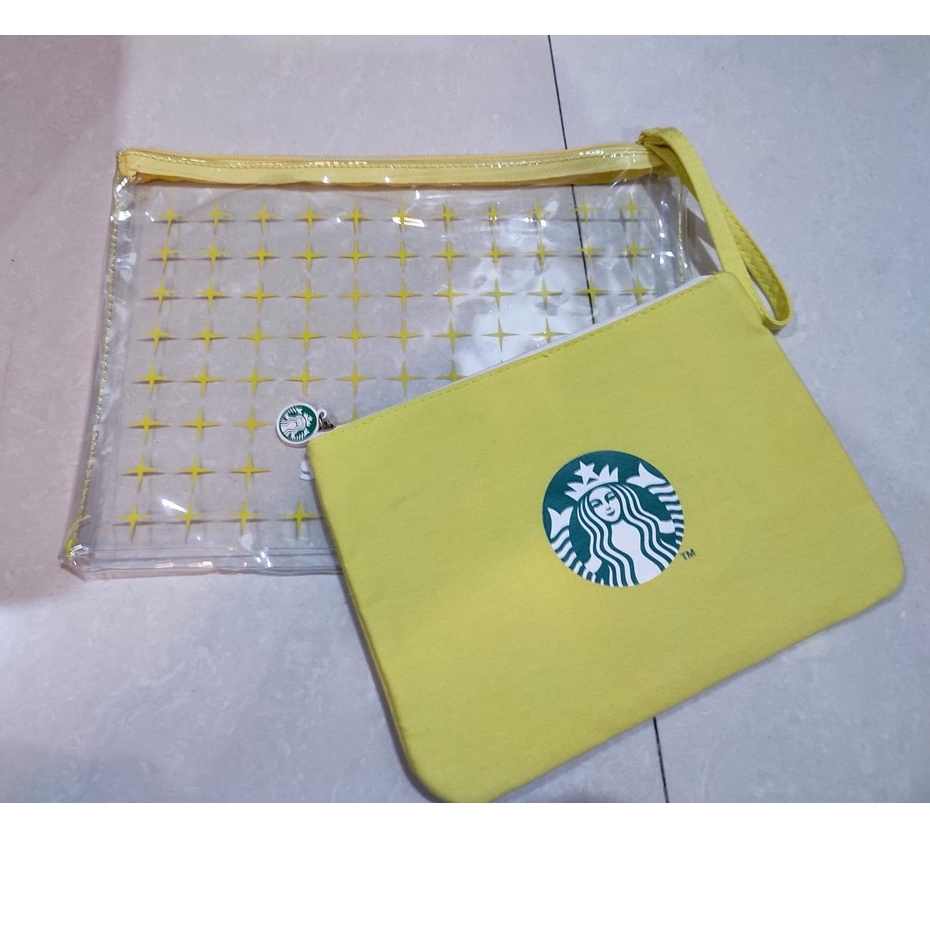 ถุง Starbucks แท้ กระเป๋าstarbucks passport starbucks กระเป๋าแบรนด์ ใส่ของอเนกประสงค์ ใส่เครื่องสำอาง