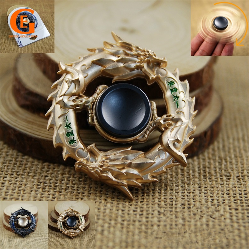 ใหม่โลหะผสม Dragon Hand Spinner Fidget Focus ของเล่น EDC Finger Spin Gyro ADHD ออทิสติก