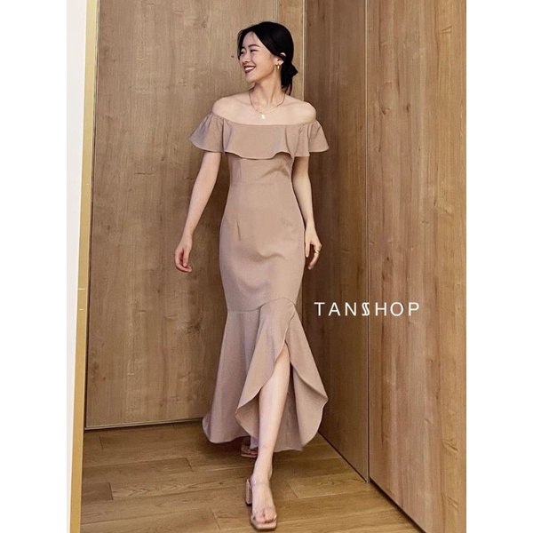 [สั่งผ่านวีดิโอมีโค้ดลด 100]- TANSSHOP​ -​ Graylish​ Dress​ เดรสออกงาน​ #D1054
