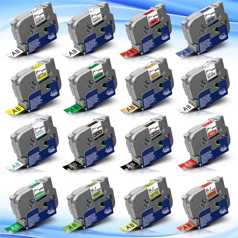 QSIH 24mm TZe251 Tape Compatible for Brother Laminated TZe 251 TZe-151 TZe-251 TZe-451 TZe-551 TZe-6