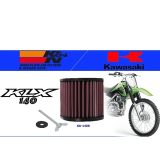 กรองอากาศเเต่ง K&amp;N สำหรับ KAWASAKI KLX140L/G (KA-1408)