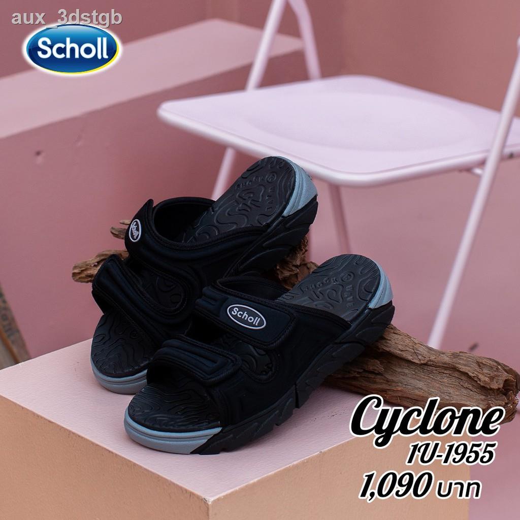 ☍∏ลดอีก 20% ใส่โค้ด [MSHGOCT10] SCHOLL Cyclone 1u-1955 รองเท้าแตะชาย รองเท้าแตะหญิง (สีดำเทา)