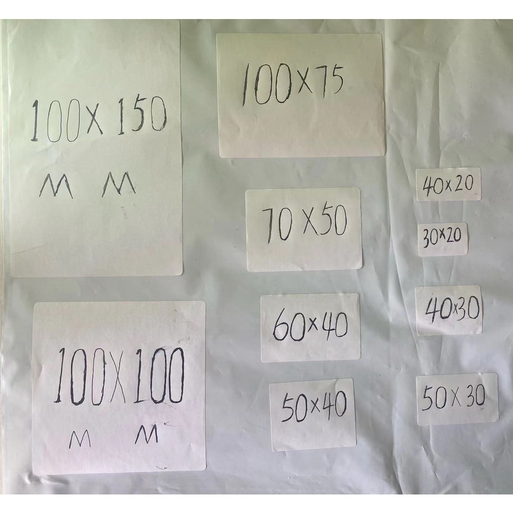 สติ๊กเกอร์ความร้อน สติ๊กเกอร์ ใบปะพัสดุ 100x75 60x40 40x30 50x40 100x150 ครบทุกขนาด สติ๊กเกอร์ชานม สติ๊กเกอร์อาหาร