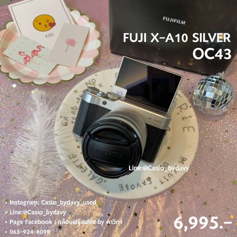กล้อง FUJI X-A10 SILVER (รหัส OC43) มาพร้อม เลนส์ Kit 16-50 mm. สินค้ามือสองมีประกัน
