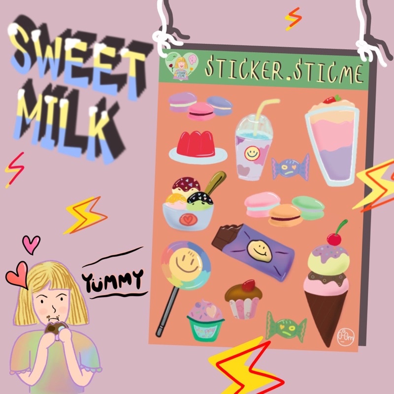STICKER : Sweetmilky (PP & A6)