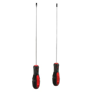 ไขควง2 ตัว/ชุด HACHI 10 นิ้ว สีแดง SCREWDRIVER HACHI 2EA/SET 10” RED