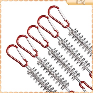 [ราคาจำกัดเวลา] 5x Tent Spring Buckle Windproof Rope Tensioner for Awning Tarps Wire Racks Supplies