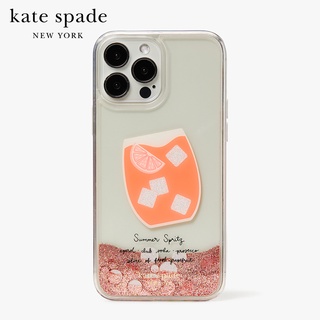 KATE SPADE NEW YORK TINI LIQUID GLITTER CAMPARI PHONE CASE 13 PRO MAX K7960 เคสโทรศัพท์