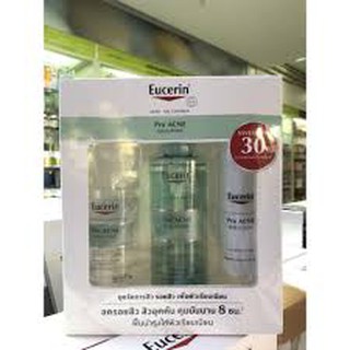 EUCERIN PRO ACNE SOLUTIN SET 30% ยูเซอรินชุดจัดการสิว รอยสิวเพื่อผิวเรียบเนียน