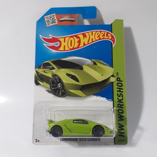 รถเหล็ก Hotwheels LAMBORGHINI SESTO ELEMENTO สีเขียว (ib0503)