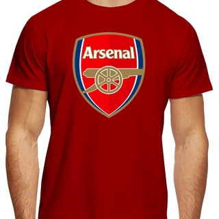 เสื้อยืดArsenal EPL English Premier League Football Club T-Shirt Men Cotton