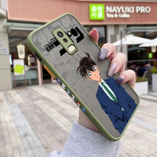 สําหรับ Samsung galaxy J8 2018 เคสการ์ตูนน่ารัก ลายโคนัน บาง กันกระแทก ฝ้า ใส เคสแข็ง เคสป้องกันเต็มรูปแบบ