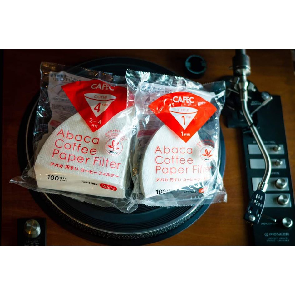 [ จัดส่งทุกวันถึงหน้าบ้าน ] กระดาษกรอง CAFEC Abaca Paper Filter 1 CUP- Cone Shape
