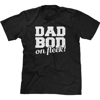 tshirtเสื้อยืดคอกลมฤดูร้อนขายดี เสื้อยืดลําลอง แขนสั้น พิมพ์ลาย Dad Bod On Fleek Fathers Day สําหรับผู้ชาย KCccla77AJpmb