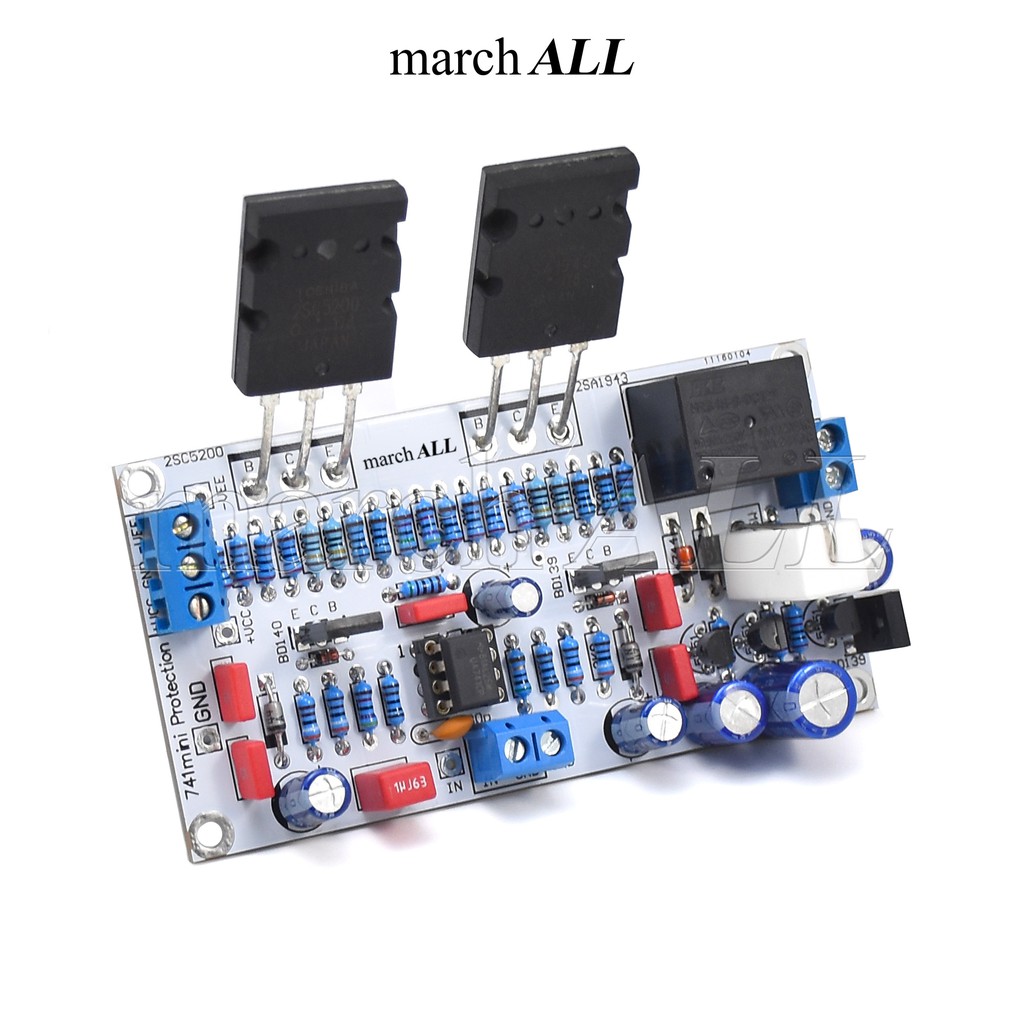 march ALL ชุดลงอุปกรณ์ บอร์ดไดร์ 741mini Protection แอมป์ขยายเสียง 600วัตต์ 741mPA มินิ โปรเทคชั่น พ
