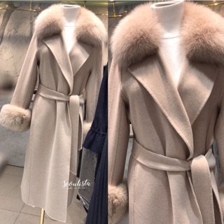 Coat rabbit fur