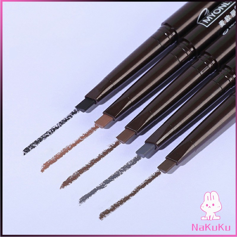 ดินสอเขียนคิ้ว หัวคู่ กันน้ำ ทนทานกว่า  2 หัว  automatic eyebrow pencil ราคา ถูกที่สุด ดีลบีเคเค แกลเลอรีภาพที่ 4