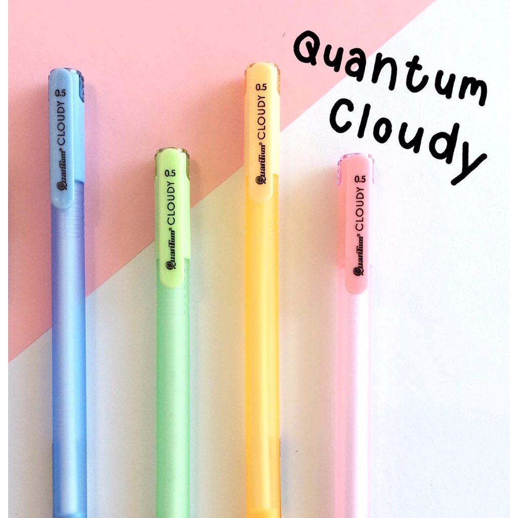 ปากกาเจล Cloudy 0.5 mm. (หมึกน้ำเงิน) by Quantum