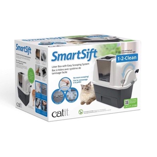 ห้องน้ำแบบคันโยก catit​ design​ smart​ sift Sifting​ Cat​ panอัตโนมัติ Automated รุ่นใหม่สีขาว แคทอิท ของแท้ 100%