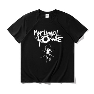 ใหม่ เสื้อยืดแขนสั้น ผ้าฝ้าย 100% พิมพ์ลายกราฟฟิค My Chemical Romance สีดํา สไตล์พังก์ร็อค สําหรับผู้ชาย และผู้หญิงสามาร