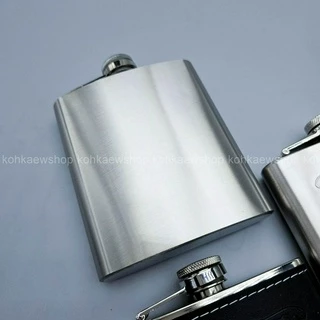 ขวดใส่วิสกี้ 200ml ขวดพกพา ขวดใส่น้ำ สแตนเลส ไม่เป็นสนิม ขวดมีฝา พร้อมส่ง