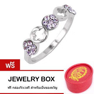 Tips Gallery แหวน ดอกไม้แห่งความรัก  ประดับ ออสเตรียคริสตัล รุ่น Florentine classic ring Design TRS041