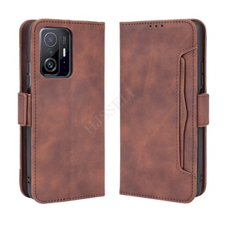 เคสสำ Xiaomi 11T Pro Case PU Leather Flip Phone Case Xiaomi Mi 10T 9T Pro 10 11 Lite NE เคสโทรศัพท์มือถือ พลิกซองโทรศัพท์